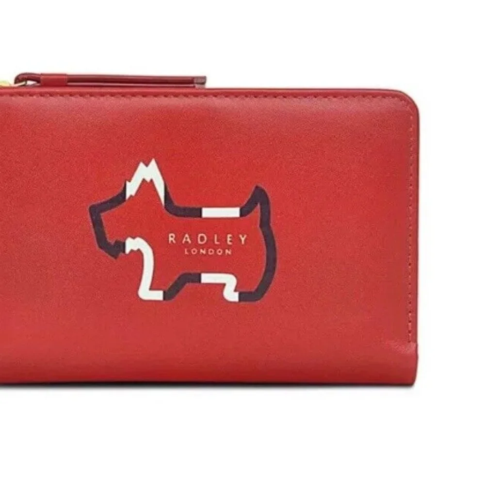 Radley London Shadow Medium Bi-Fold Wallet Red with matching Socks